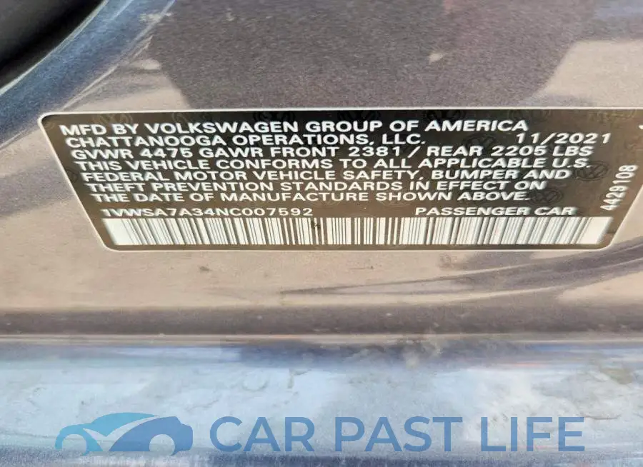 1VWSA7A34NC007592# 12
