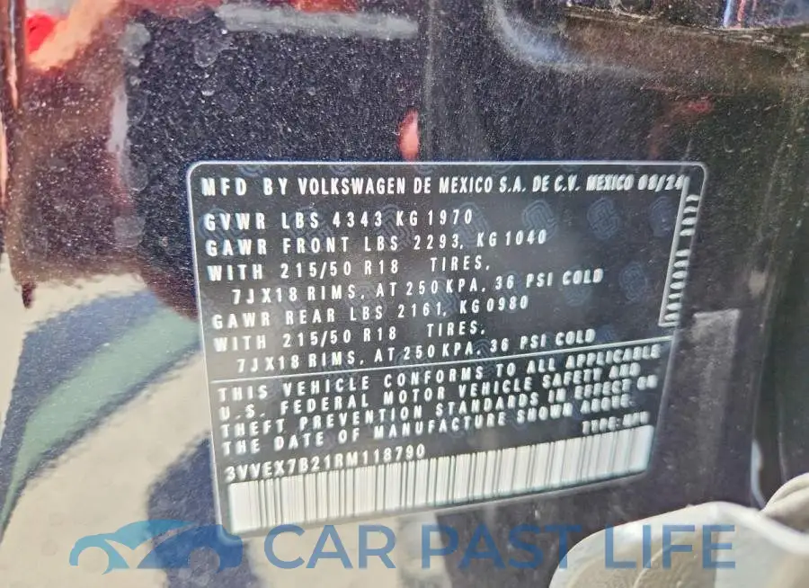 3VVEX7B21RM118790# 13