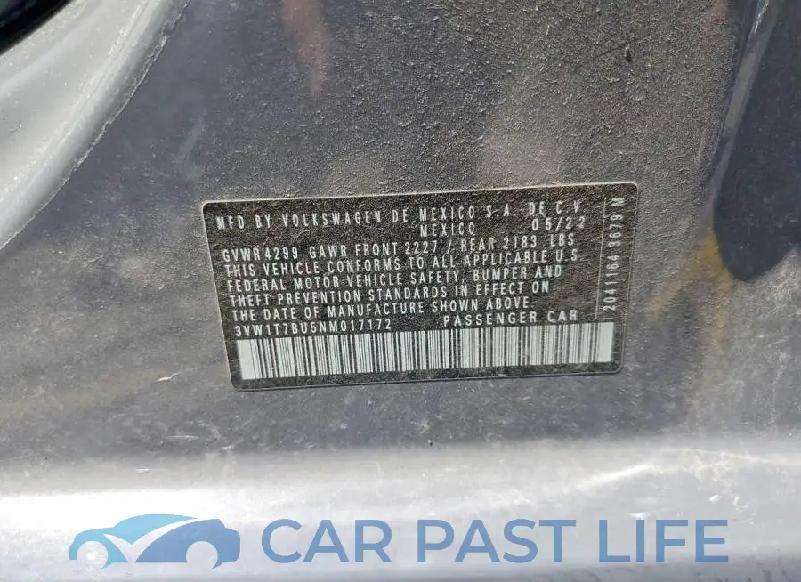 3VW1T7BU5NM017172# 12
