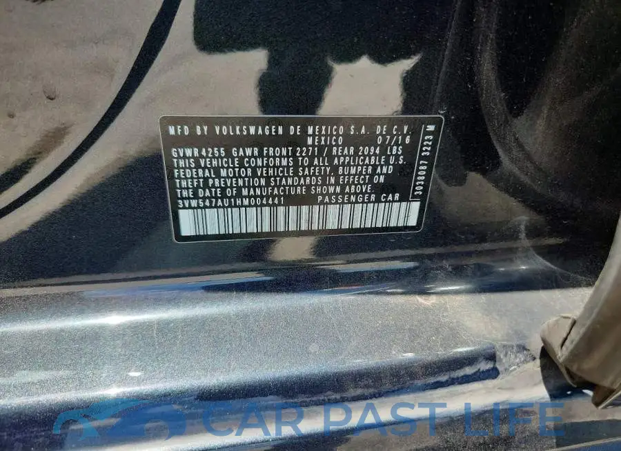 3VW547AU1HM004441# 13