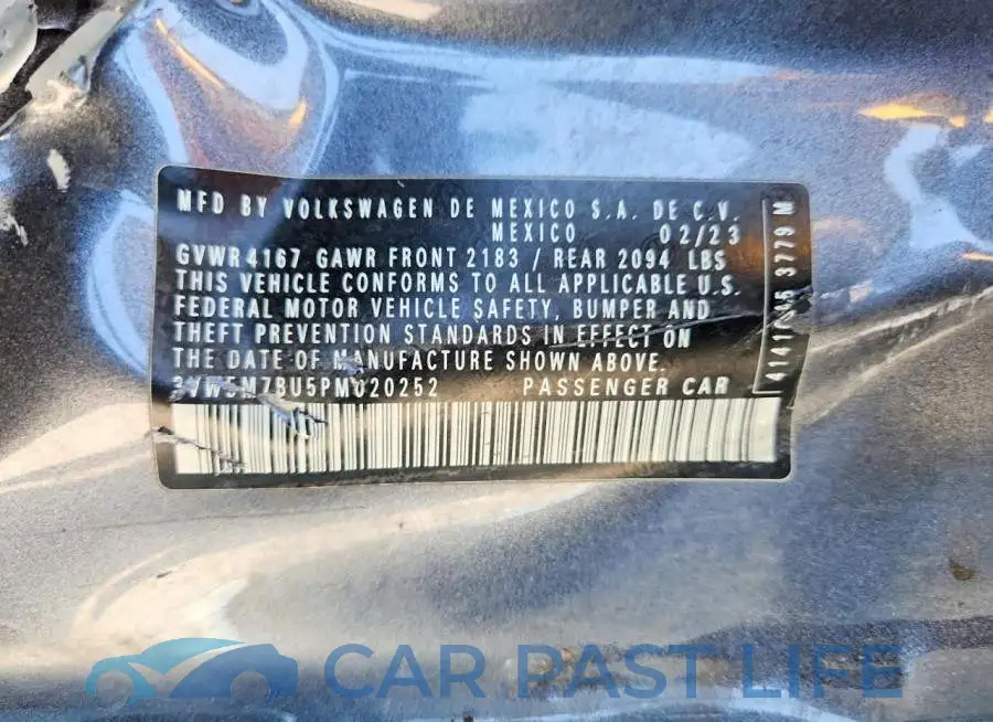 3VW5M7BU5PM020252# 12