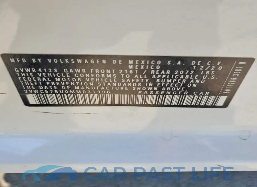 3VWC57BU0MM031398# 12