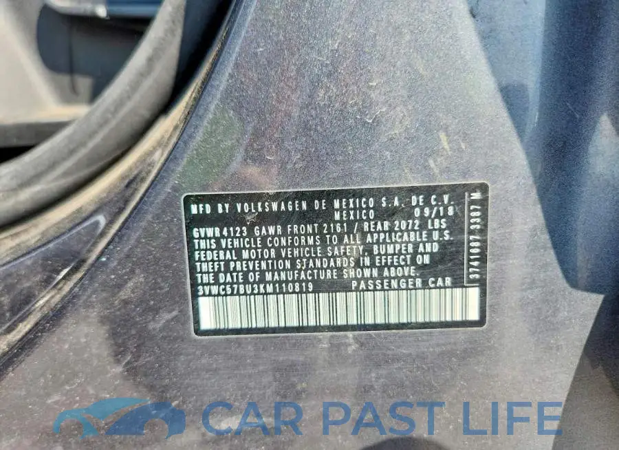 3VWC57BU3KM110819# 13