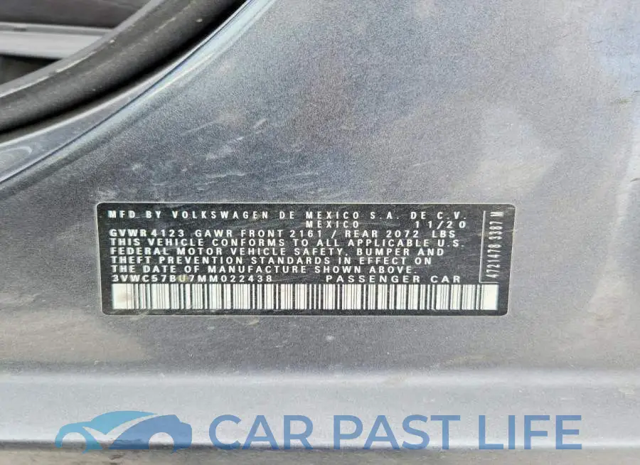 3VWC57BU7MM022438# 12