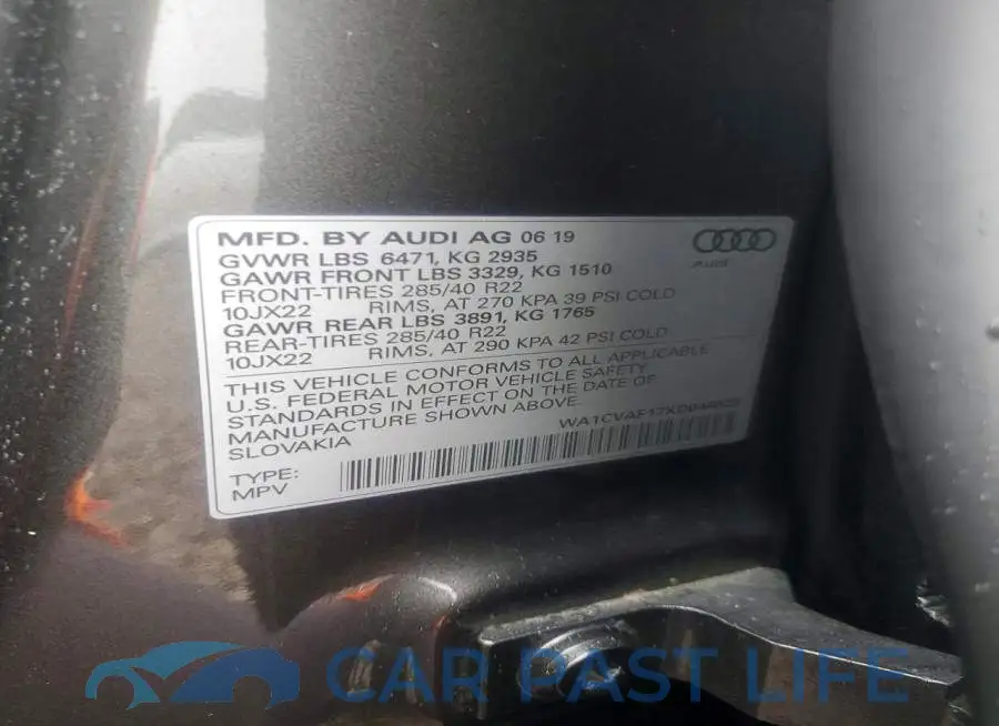 WA1CVAF17KD044829# 12