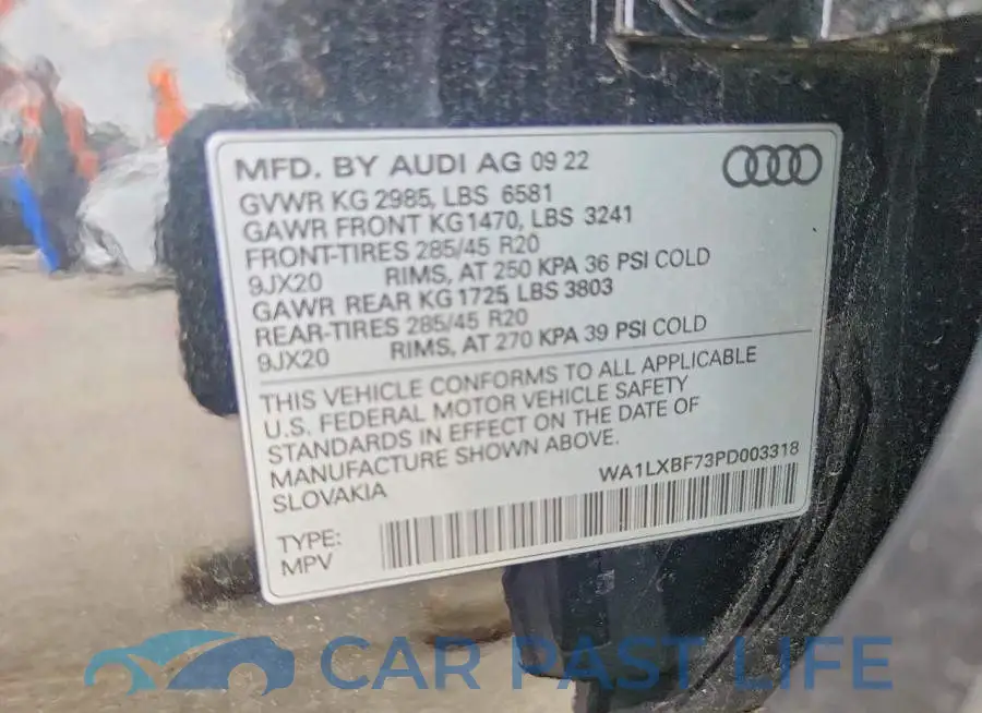 WA1LXBF73PD003318# 13