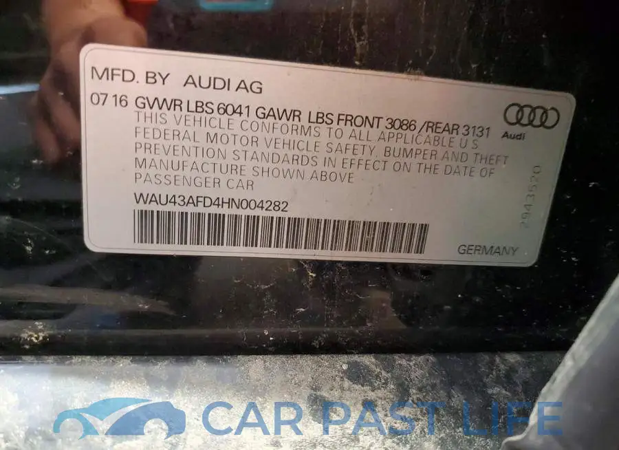 WAU43AFD4HN004282# 12