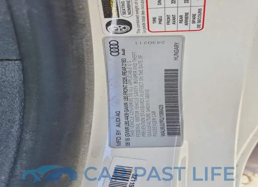 WAU6ULFF0J1086429# 12