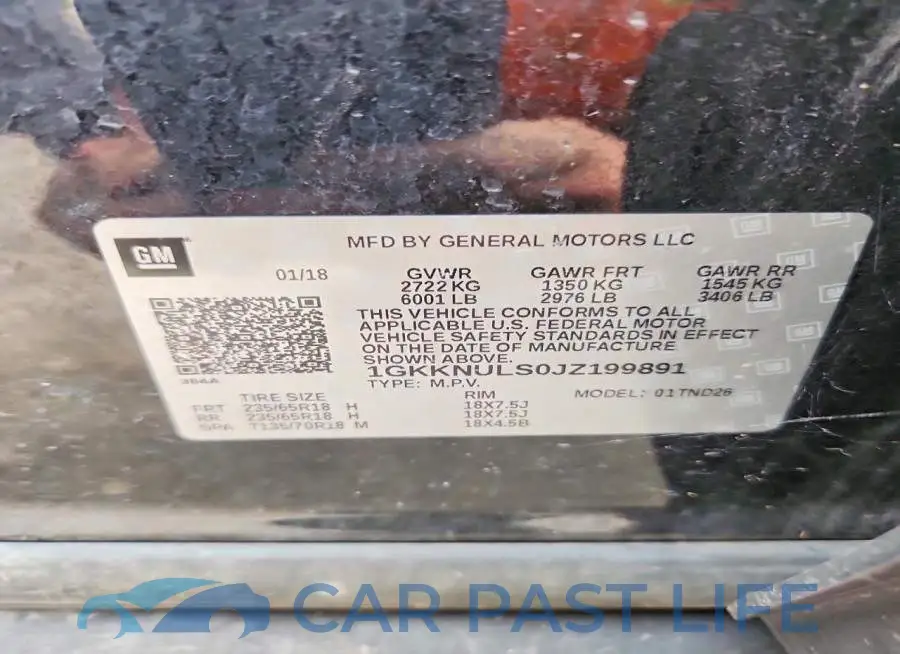 1GKKNULS0JZ199891# 14