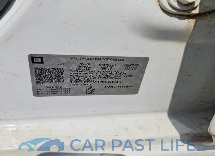 1GT12TEY8JF228745# 12