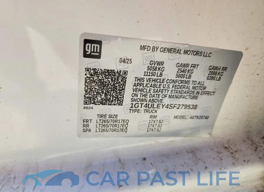 1GT4ULEY4SF279538# 13