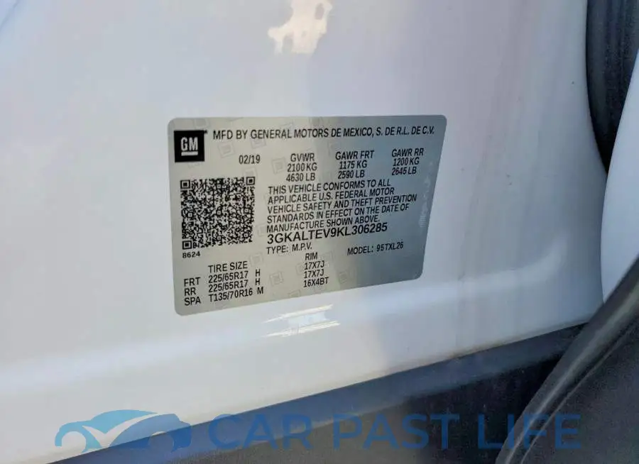 3GKALTEV9KL306285# 13