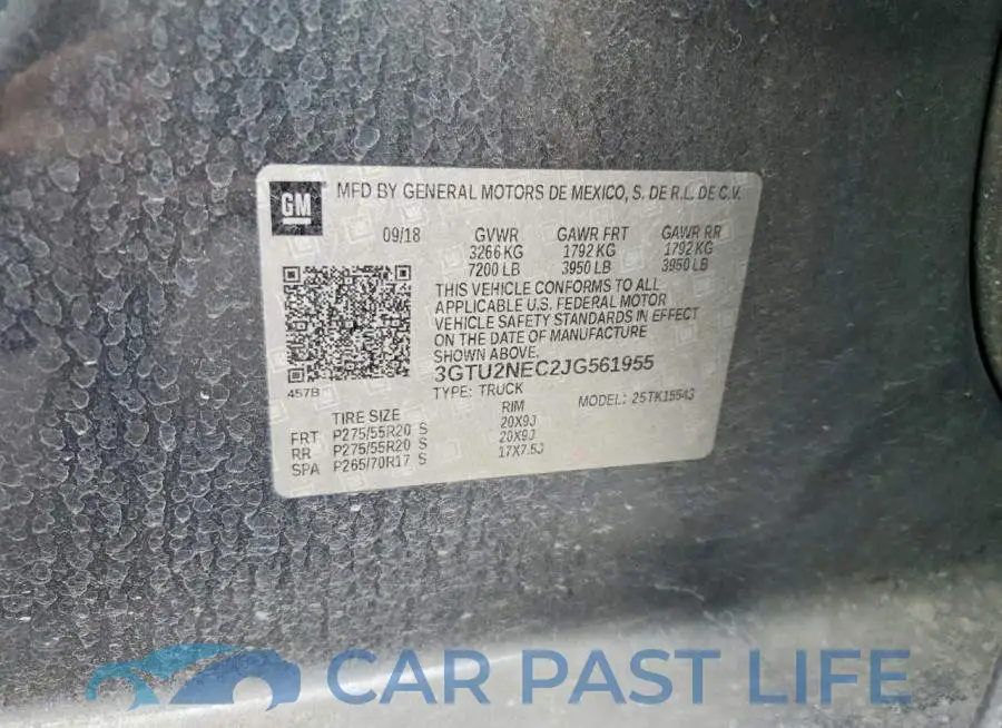 3GTU2NEC2JG561955# 12