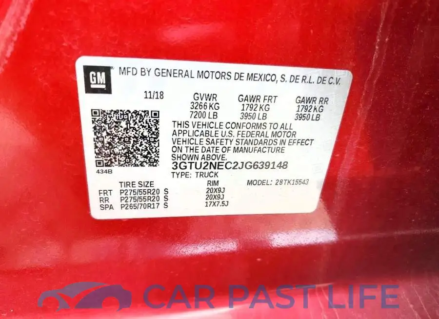 3GTU2NEC2JG639148# 12