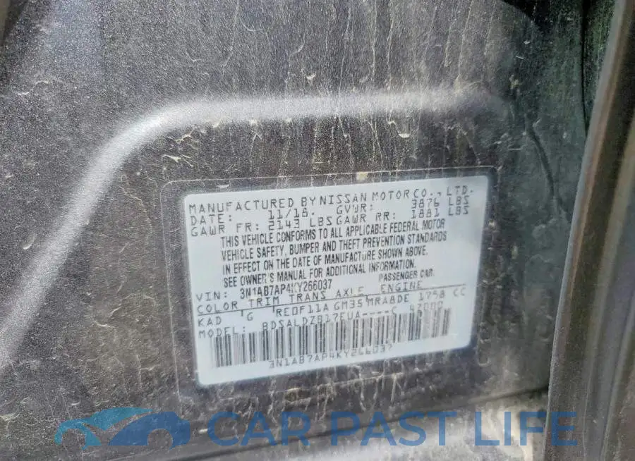 3N1AB7AP4KY266037# 12