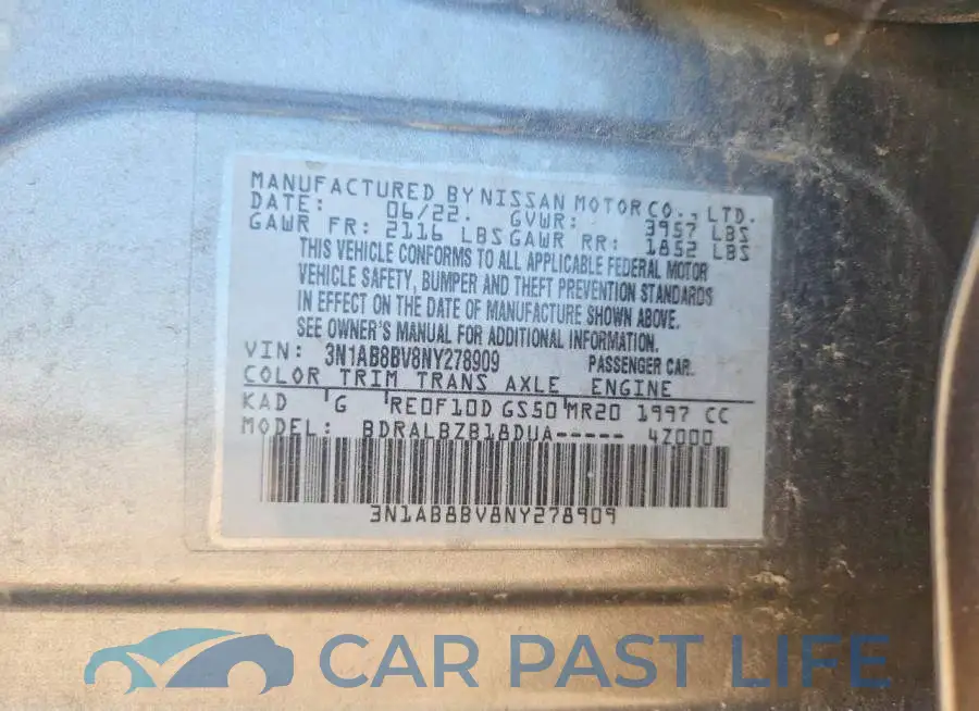3N1AB8BV8NY278909# 12