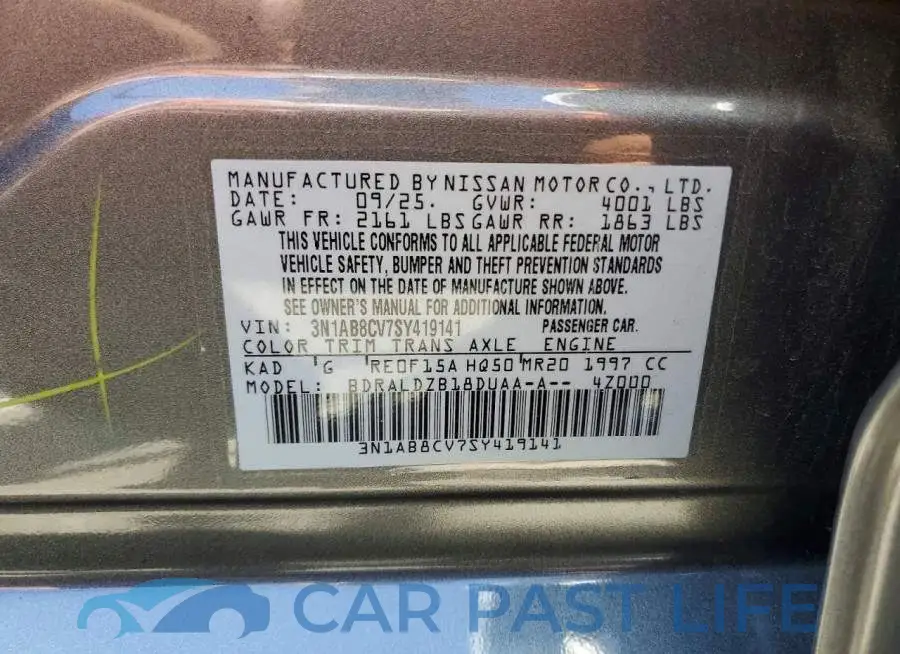 3N1AB8CV7SY419141# 12
