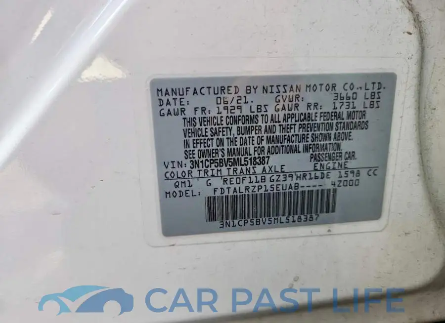 3N1CP5BV5ML518387# 12