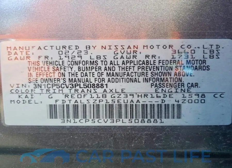 3N1CP5CV3PL508881# 13