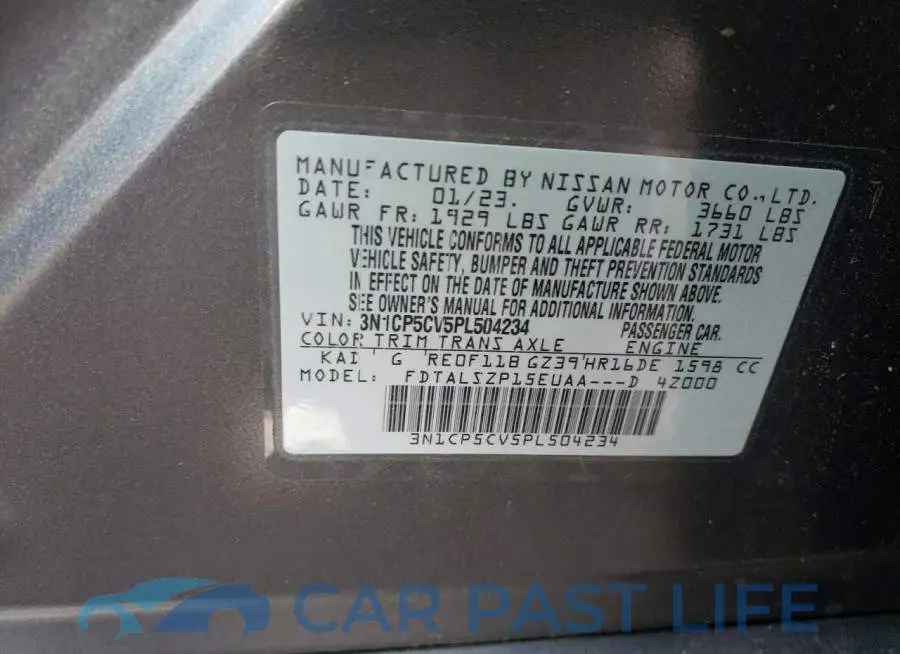 3N1CP5CV5PL504234# 13