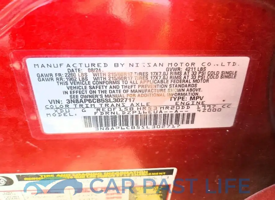 3N8AP6CB5SL302717# 13