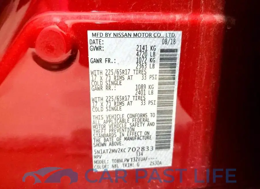 5N1AT2MV2KC702833# 14