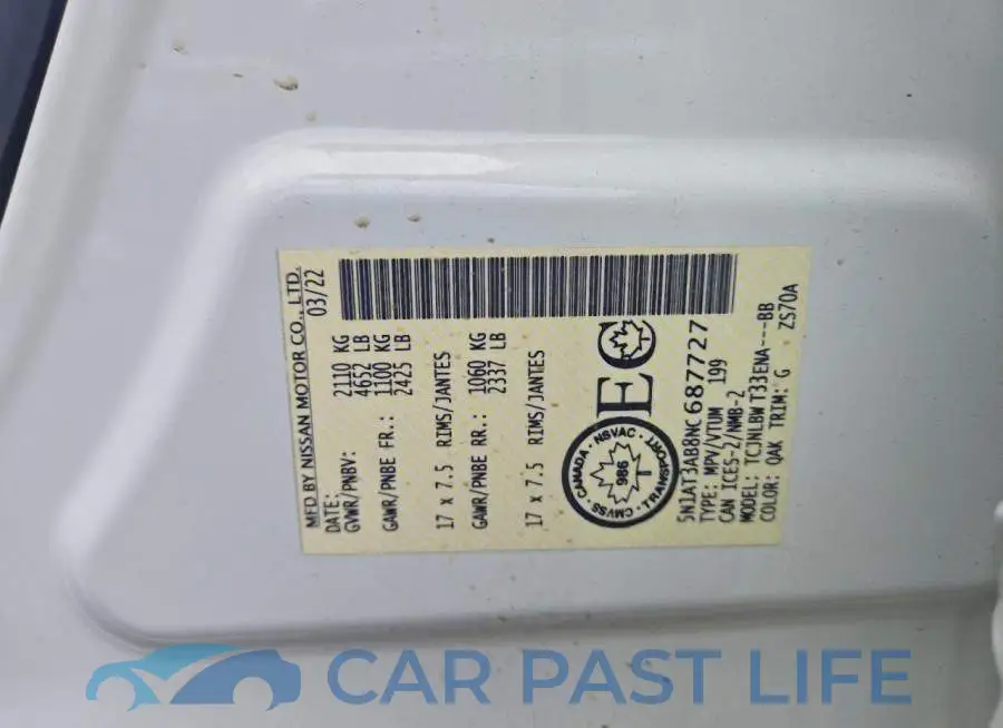 5N1AT3AB8NC687727# 13