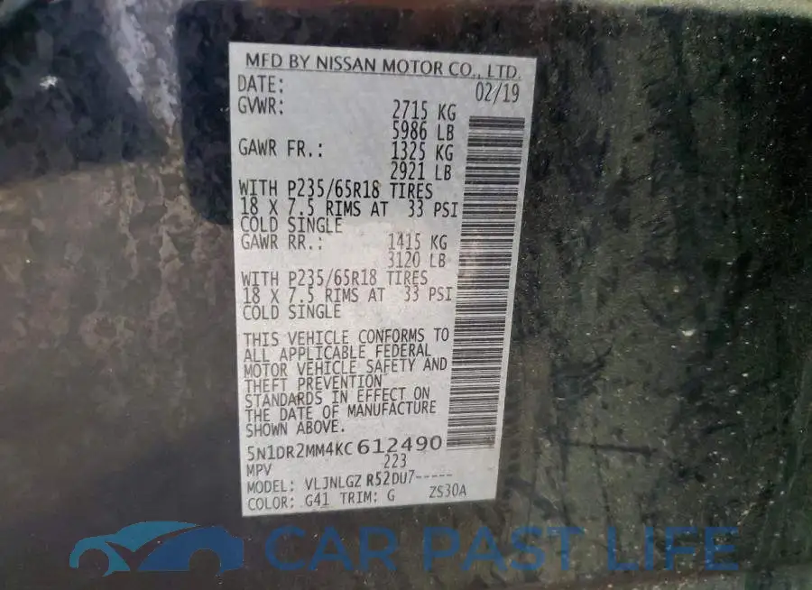 5N1DR2MM4KC612490# 13