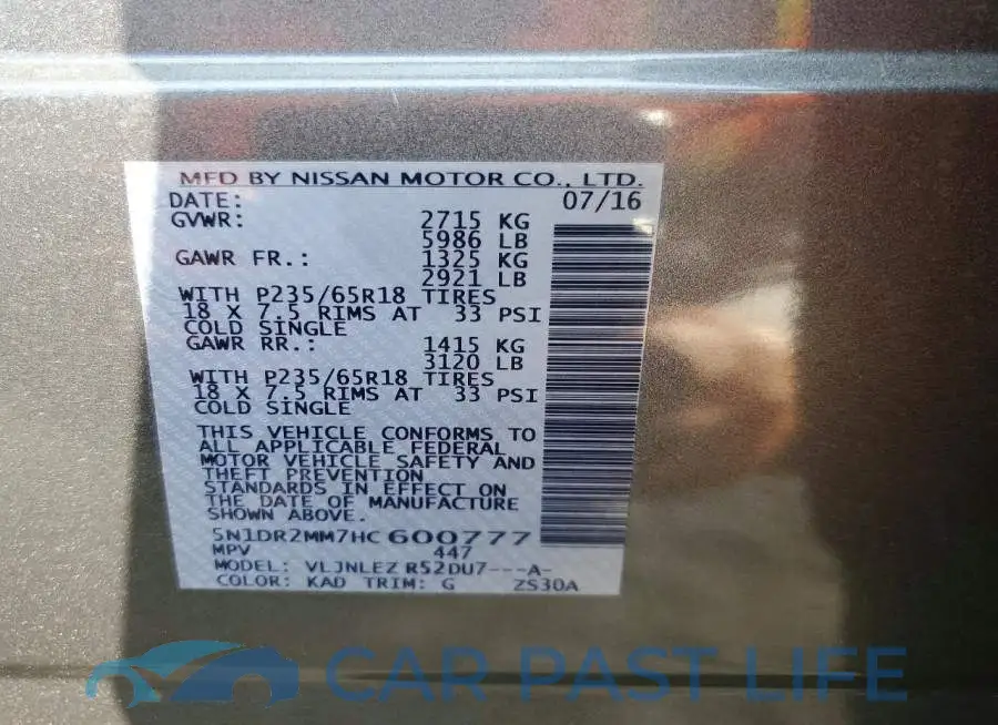 5N1DR2MM7HC600777# 13