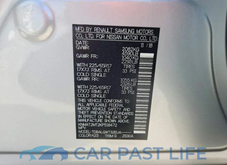 KNMAT2MT2KP518472# 13