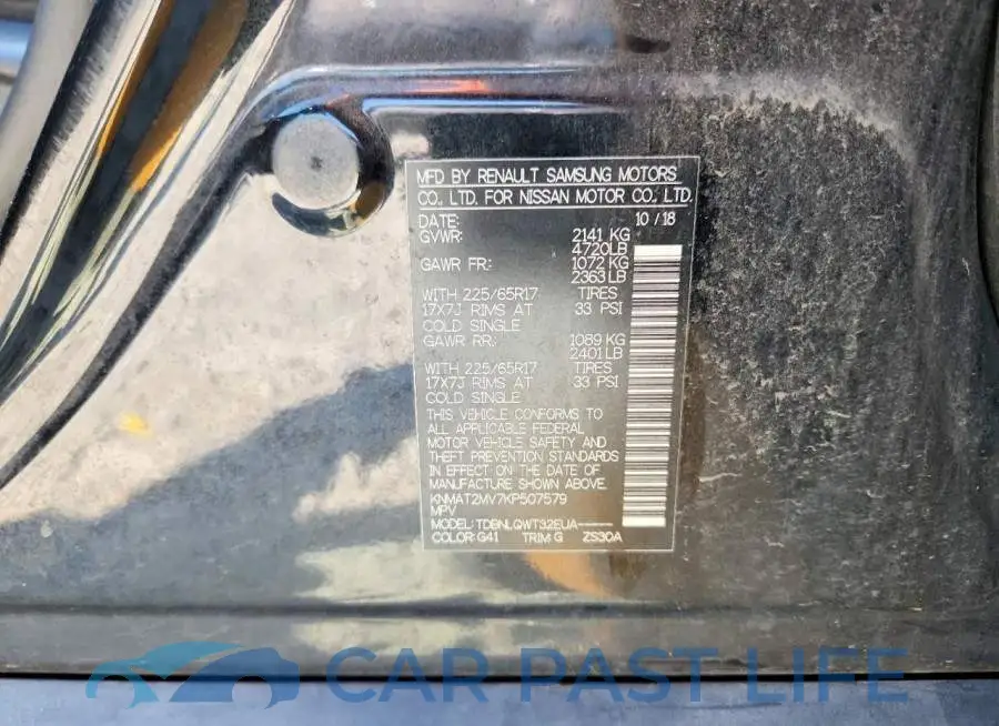 KNMAT2MV7KP507579# 14