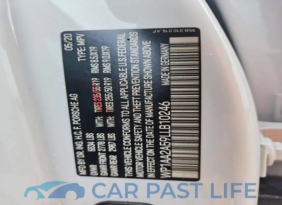 WP1AA2A59LLB10246# 13