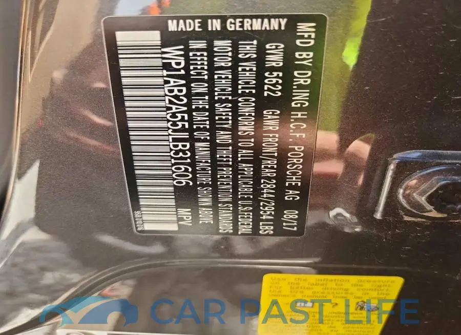 WP1AB2A55JLB31606# 13