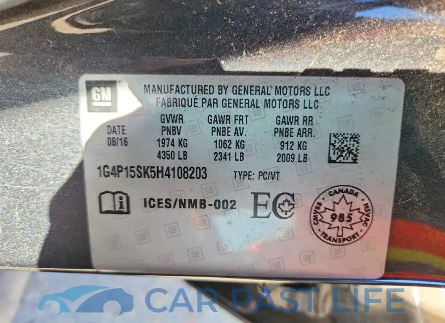 1G4P15SK5H4108203# 13