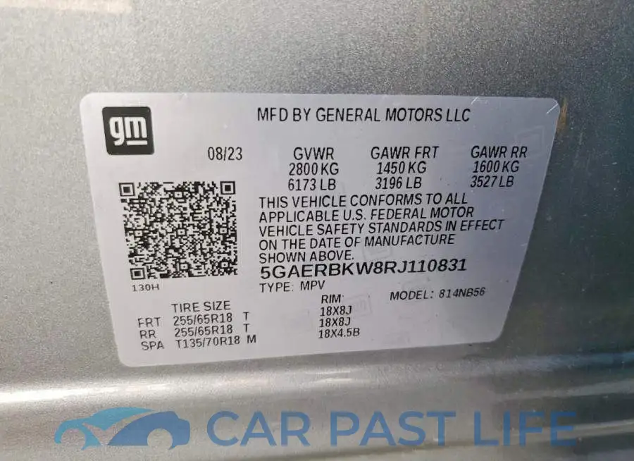 5GAERBKW8RJ110831# 14