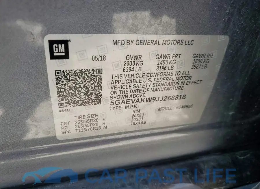 5GAEVAKW9JJ268816# 14