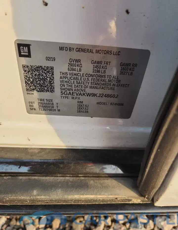 5GAEVAKW9KJ248602# 13