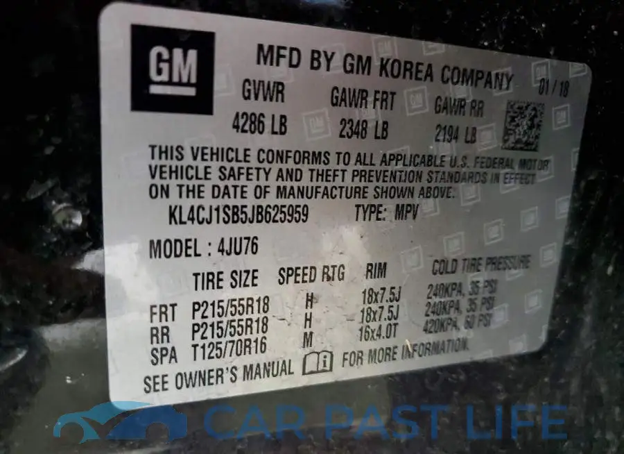 KL4CJ1SB5JB625959# 13