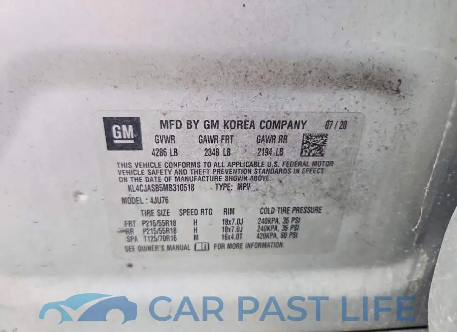 KL4CJASB5MB310518# 13
