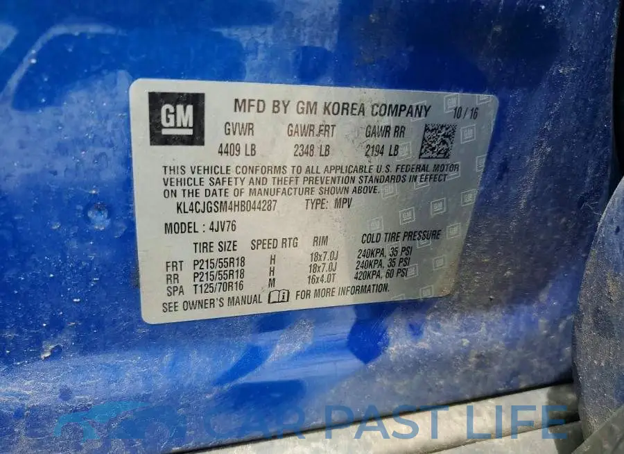 KL4CJGSM4HB044287# 13