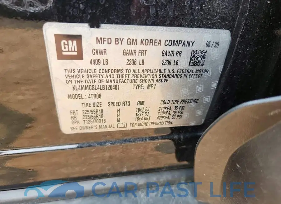 KL4MMCSL4LB126461# 13