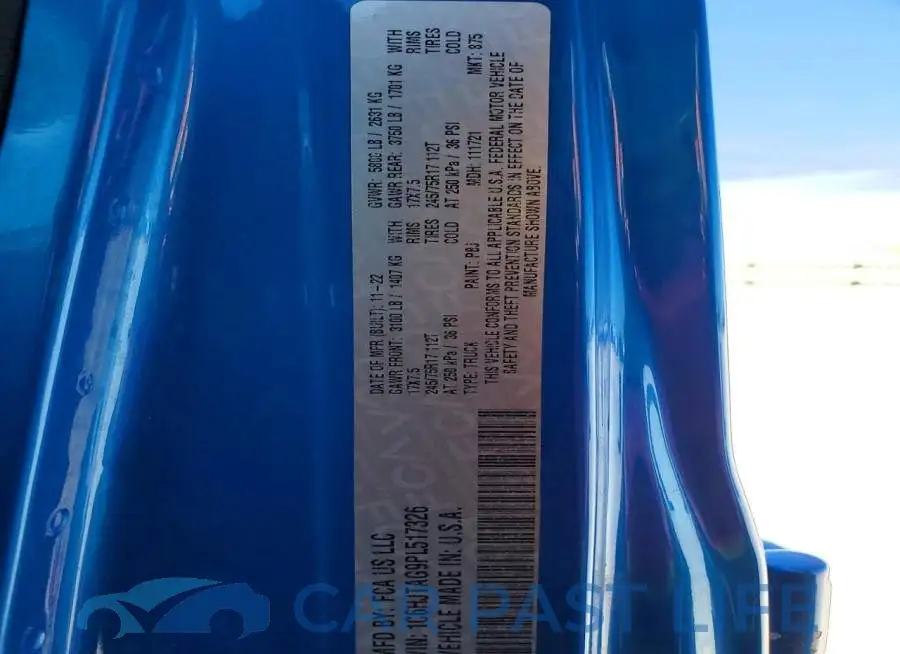 1C6HJTAG9PL517326# 12