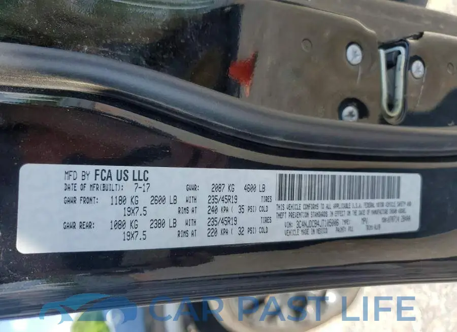 3C4NJDCB4JT105006# 12