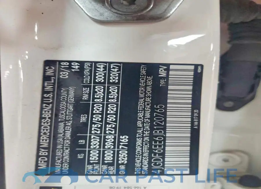 4JGDF6EE6JB120765# 13