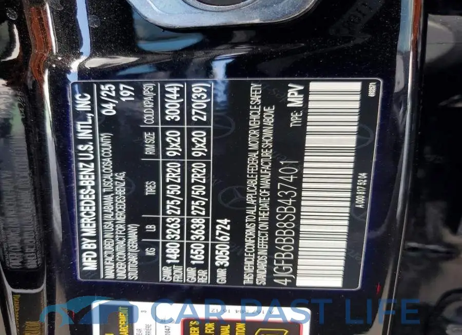 4JGFB6BB8SB437401# 14