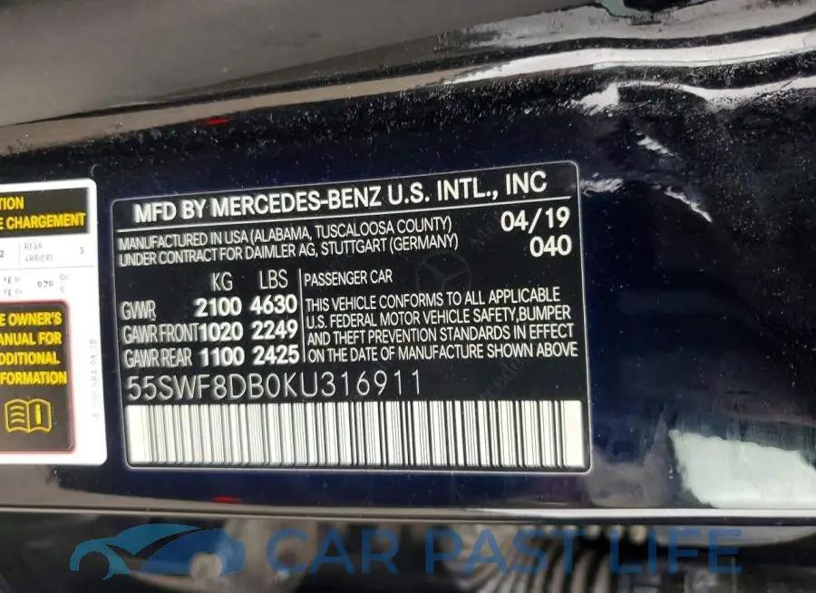 55SWF8DB0KU316911# 12