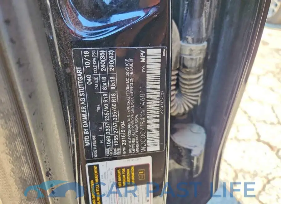 WDC0G4JB4KV146811# 12