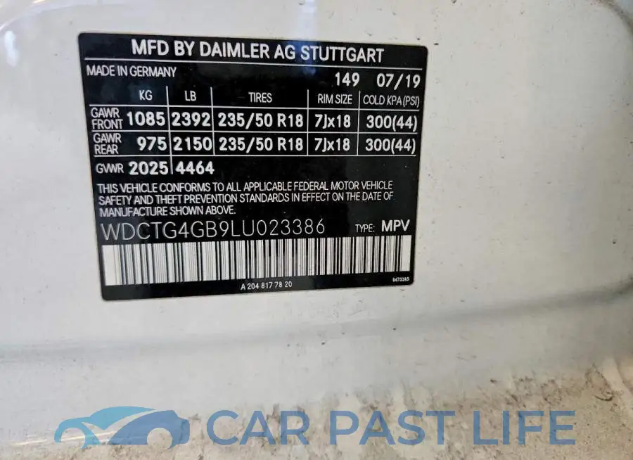 WDCTG4GB9LU023386# 12