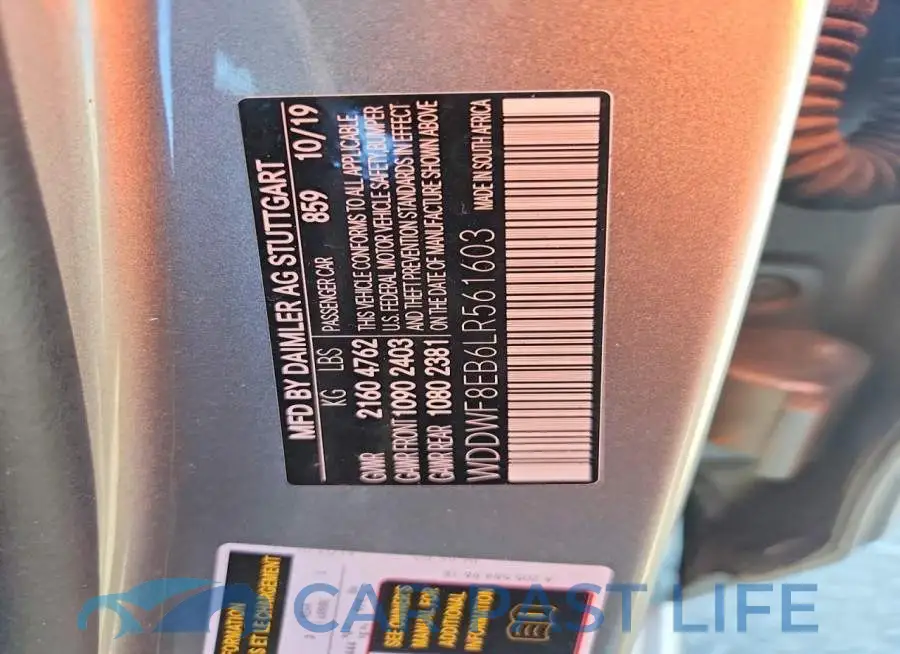 WDDWF8EB6LR561603# 12