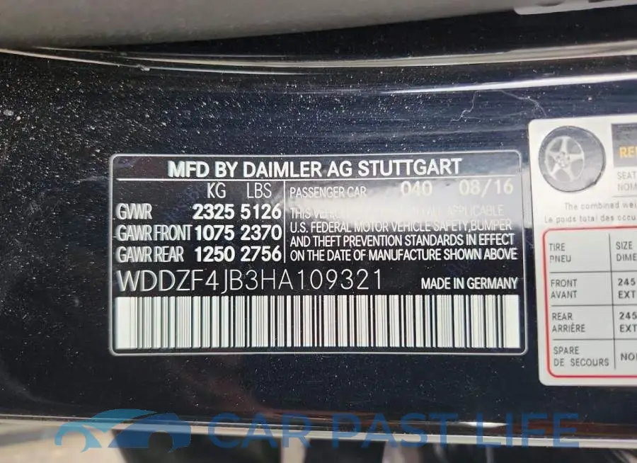 WDDZF4JB3HA109321# 12
